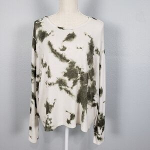 CLOUD CHASER Tie Dye Viscose Long Sleeve Top Sz L Ultra Soft Stretchy Cozy